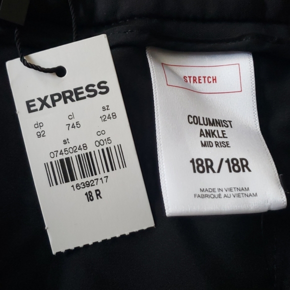 Express Mid Rise Plaid Columnist Ankle Pant - Picture 8 of 8